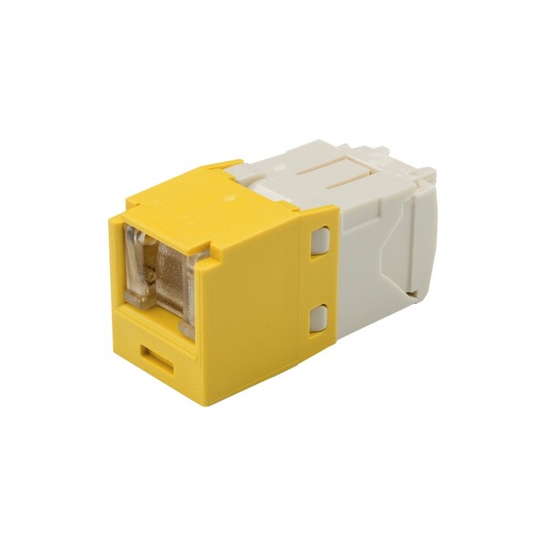 Panduit 1-PORT MOD JACK CAT6 8W8P UTP, MINICOM T568A/B SPRING SHUTTER, YELLOW CJH688TGYL